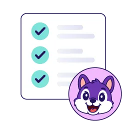 Checklist with the Sairus squirrel icon