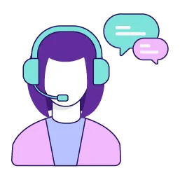 Recruiter with a headset, illustration for recruiting agencies